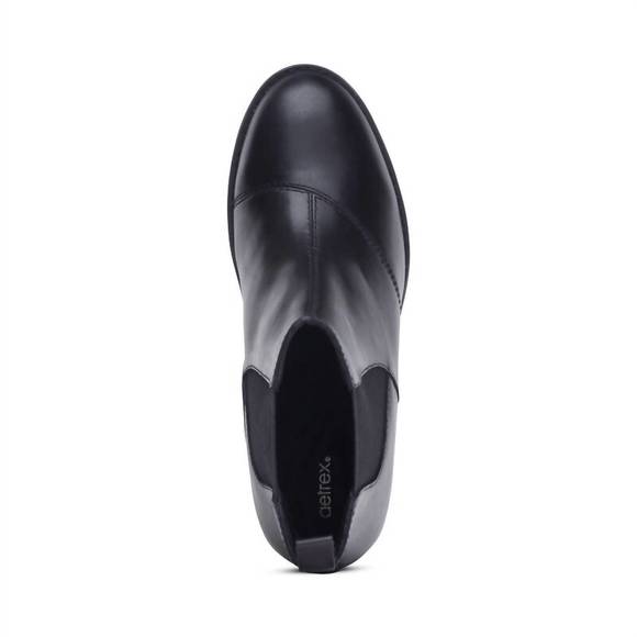 NEW AETREX women's dawn wedge chelsea boot in black - Picture 5 of 6